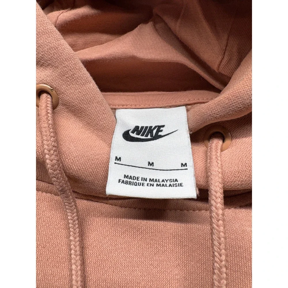 Nike Phoenix Fleece Oversized Cropped Hoodie Terracotta Pink DQ5858-688 Mens M